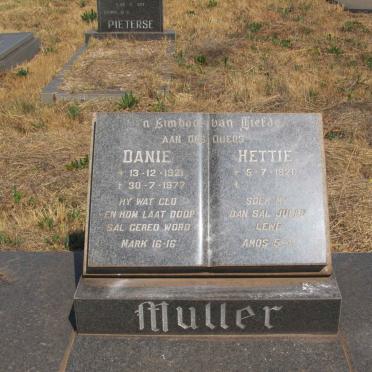 MULLER Danie 1921-1977 &amp; Hettie 1926-
