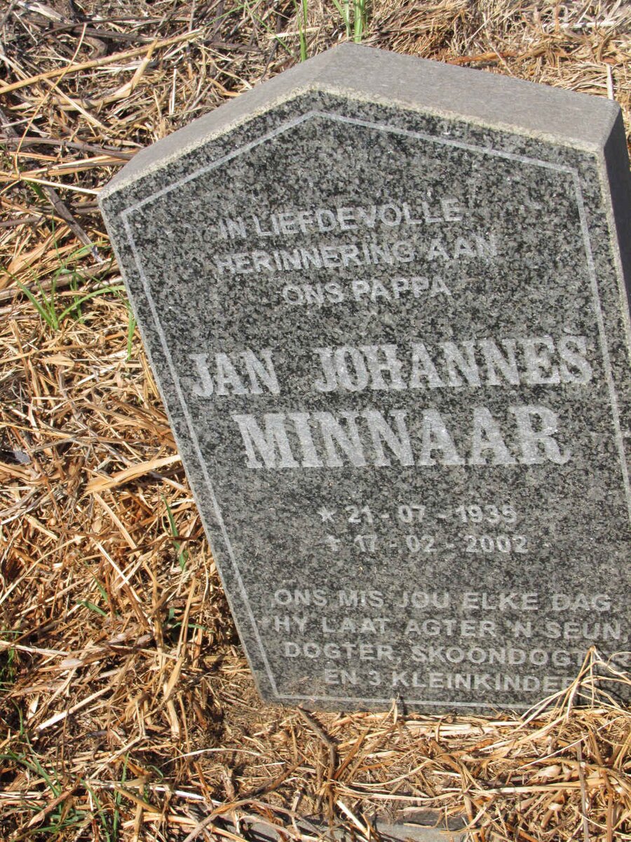 MINNAAR Jan Johannes 1935-2002