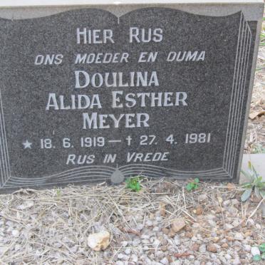 MEYER Doulina Alida Esther 1919-1981