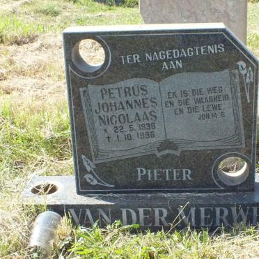 MERWE Petrus Johannes Nicolaas, van der 1936-1996