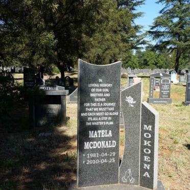 MOKOENA Matela McDonald 1981-2010