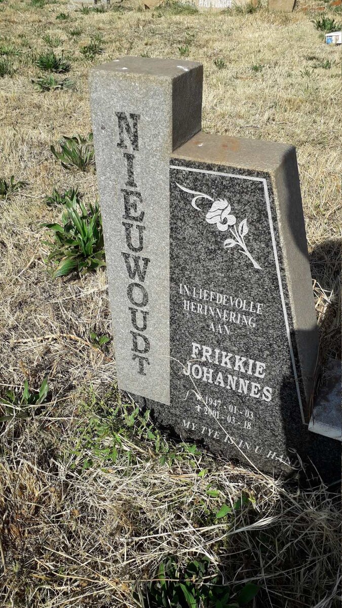 NIEUWOUDT Frikkie Johannes 1947-2001 
