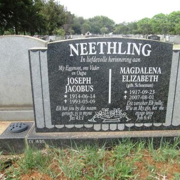 NEETHLING Joseph Jacobus 1914-1993 &amp; Magdalena Elizabeth SCHOEMAN 1917-2007