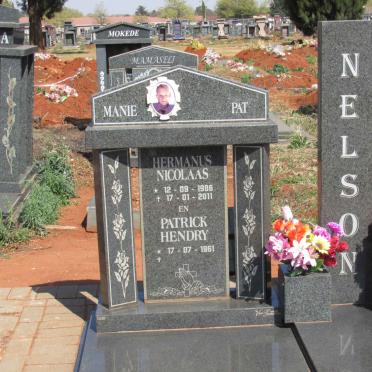 NELSON Hermanus Nicolaas 1986-2011 & NELSON Patrick Hendry 1961- 