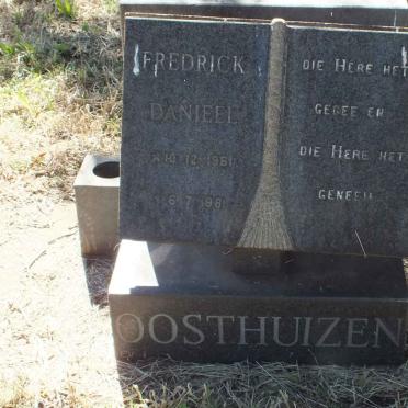 OOSTHUIZEN Frederick Danieel 1961-1981