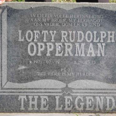 OPPERMAN Lofty Rudolph 1971-2008