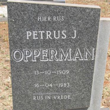 OPPERMAN Petrus J. 1909-1983