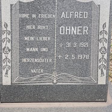 OHNER Alfred 1921-1978