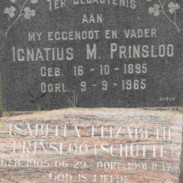 PRINSLOO Ignatius M. 1895-1965 &amp; Isabella Elizabeth SCHUTTE 1905-1991