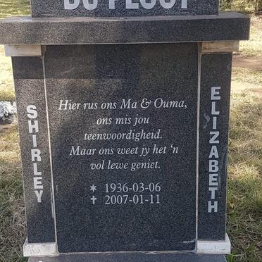 PLOOY Shirley Elizabeth, du 1936-2007