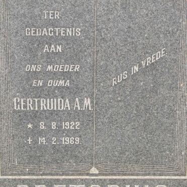 PRETORIUS Gertruida A.M. 1922-1969