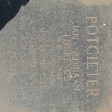 POTGIETER Jan Adriaan Lourence 1934-1980