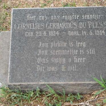 PLESSIS Cornelius Gerhardus, du 1954-1954