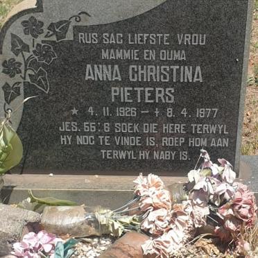 PIETERS Anna Christina 1926-1977