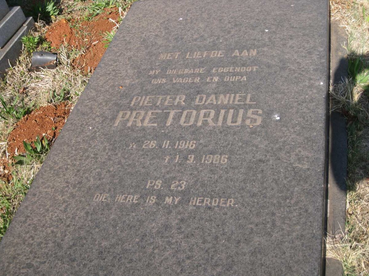 PRETORIUS Pieter Daniel 1916-1986