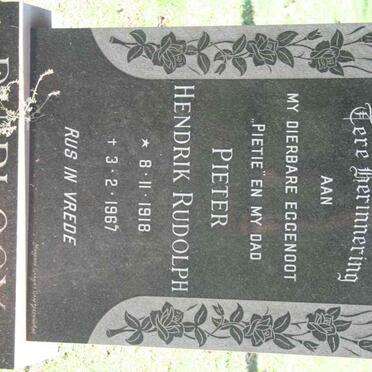 PLOOY Pieter Hendrik Rudolph, du 1918-1967