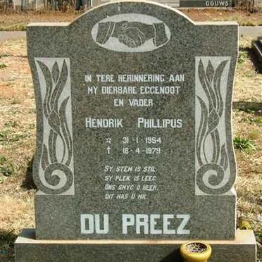 PREEZ Hendrik Phillipus, du 1954-1979