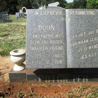 POTGIETER Duon 1960-1991
