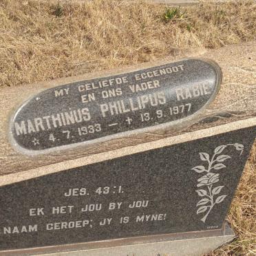 RABIE Marthinus Phillipus 1933-1977