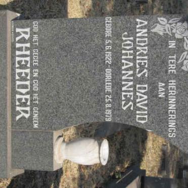 RHEEDER Andries David Johannes 1922-1979