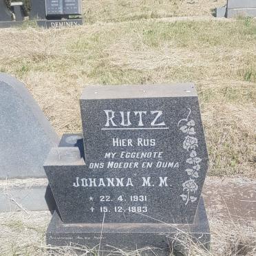 RUTZ Johanna M.M. 1931-1983