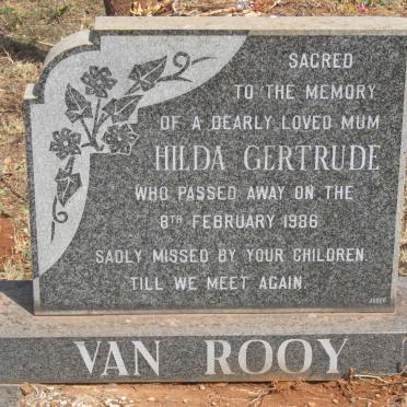 ROOY Hilda Gertrude, van -1986