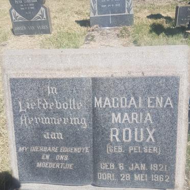 ROUX Magdalena Maria nee PELSER 1921-1962
