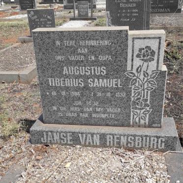RENSBURG Augustus Tiberius Samuel, Janse van 1904-1993