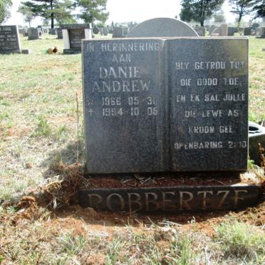 ROBBERTZE Danie Andrew 1966-1994