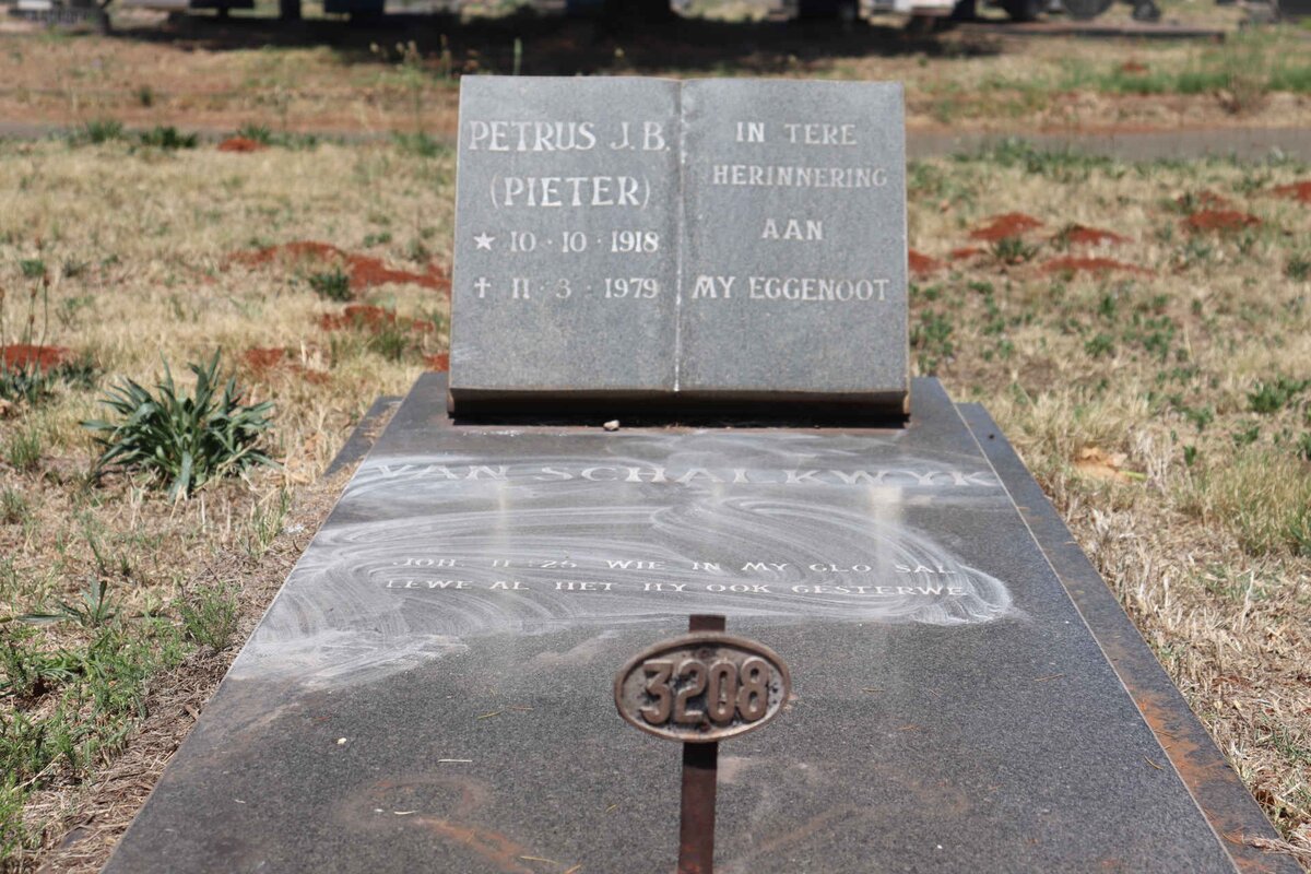 SCHALKWYK Petrus J.B., van 1918-1979