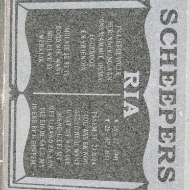SCHEEPERS Ria 1941-2011