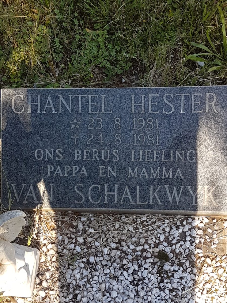 SCHALKWYK Chantel Hester, van 1981-1981