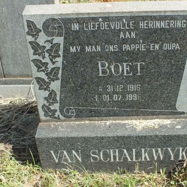 SCHALKWYK Boet, van 1916-1996