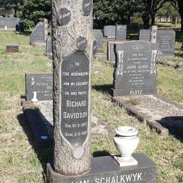 SCHALKWYK Richard Davidson, van 1932-1964