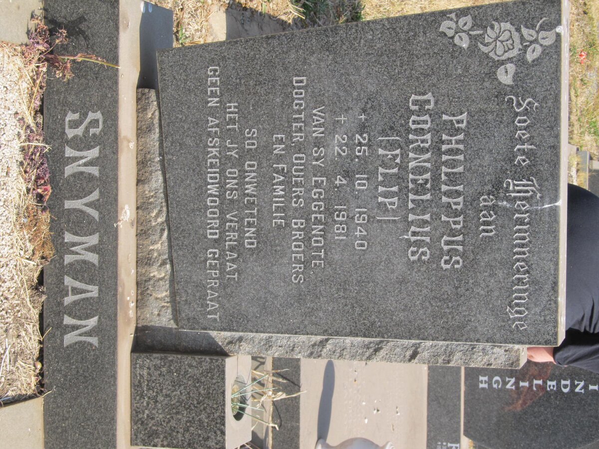 SNYMAN Philippus Cornelius 1904-1981