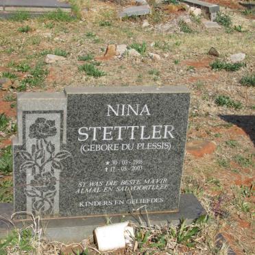 STETTLER Nina nee DU PLESSIS 1918-2003