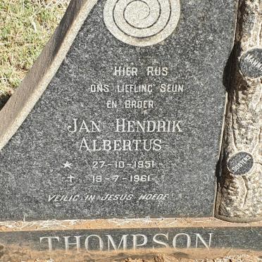 THOMPSON Jan Hendrik Albertus 1951-1961