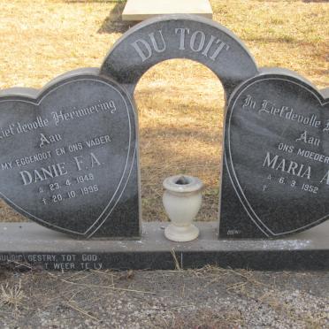 TOIT Danie F.A., du 1948-1996 &amp; Maria A. 1952-