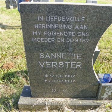 VERSTER Sannette 1967-1997