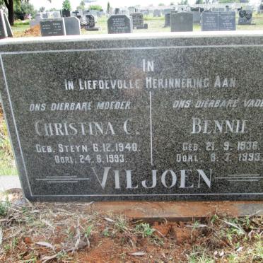 VILJOEN Bennie 1936-1993 &amp; Christina C. STEYN 1940-1993