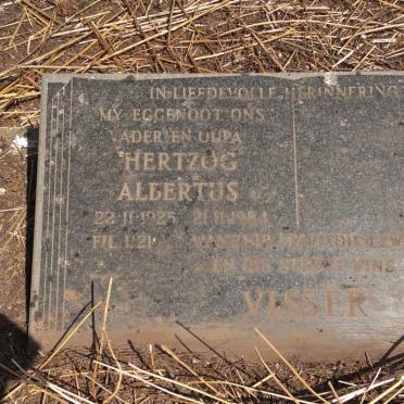 VISSER Hertzog Albertus 1925-1984