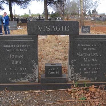 VISAGIE Johan Dirk 1895-1971 &amp; Magdalena Maria DU PLESSIS 1897-1981