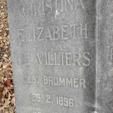 VILLIERS Christina Elizabeth, de nee BRUMMER 1896-1968