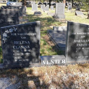 VENTER Abraham Andries 1928- &amp; Helena Clasina 1934-1999