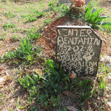 VENTER Benjamin 1952-2016 & Susarah Magdalena 1954-2008