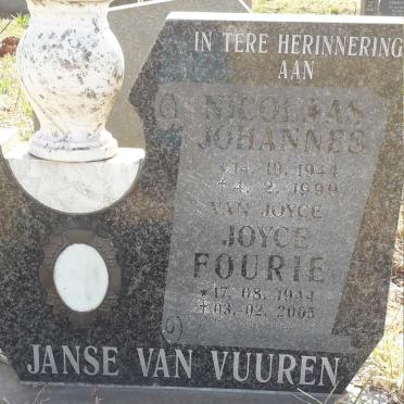 VUUREN Nicolaas Johannes, Janse van 1944-1999 & Joyce FOURIE 1944-2005