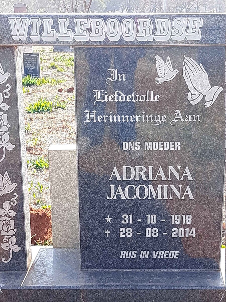 WILLEBOORDSE Adriana Jacomina 1918-2014