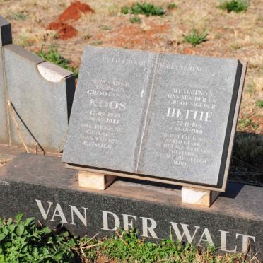 WALT Koos, van der 1929-2012 & Hettie 1931-2000