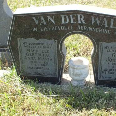 WALT Gert Johannes, van der 1916-1996 &amp; Machteld Gertruida Anna Maria 1923-2007