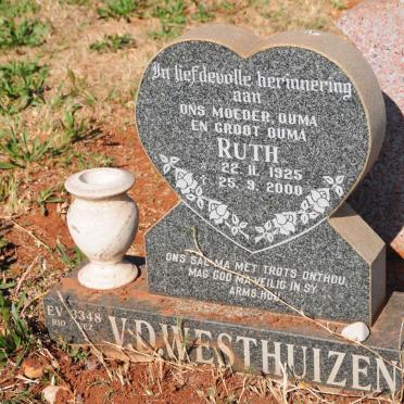 WESTHUIZEN Ruth, v.d. 1925-2000